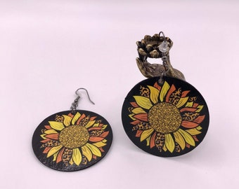 Sunflower Dangle Earrings