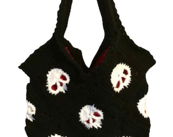 Gothic Skull Purse With Red Velvet Liner