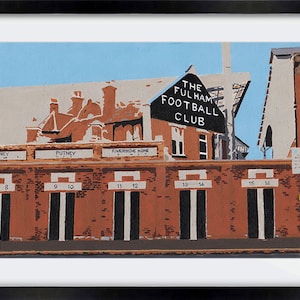 Fulham FC Craven Cottage Art Print: Acrylic Football Stadium (A4)