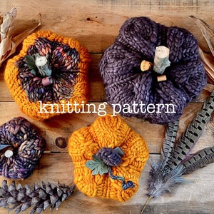 Heirloom Twist Pumpkin PDF Knitting Pattern, Digital Download, Knit Pumpkin Pattern, Rustic Pumpkin Knitting Pattern, DIY Fall Decor Pattern
