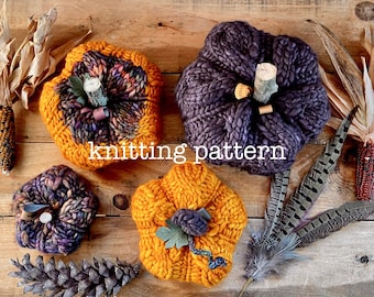 Heirloom Twist Pumpkin Knitting Pattern: Super Bulky Yarn (PDF Pattern)