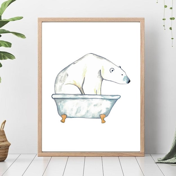 Bear Bathroom Decor Etsy
