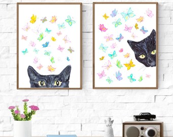 藤城清治/影絵.切絵.版画ポスター(黒猫)アート.インテリア.ペット.黒猫.ねこ 藤城清治/影絵.版画ポスター(黒猫)絵画.芸術.アート.インテリア