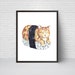 Sushi Cat Painting Kitchen Wall Poster Watercolor Art Restaurant Decor ...