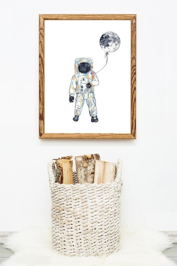 Globos de astronauta Luna Nave espacial imprimir nave espacial - Etsy México