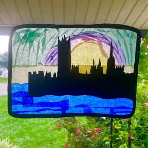 Waldorf Window Transparancy - Digital Template- Castle on the Sea