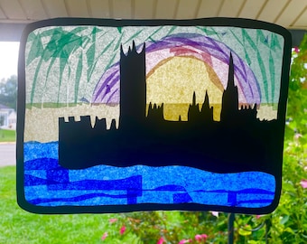 Waldorf Window Transparancy - Digital Template- Castle on the Sea