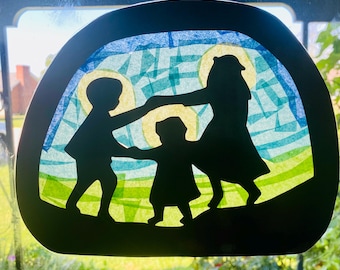 Waldorf Window Transparancy - Digital Template- Merry Children