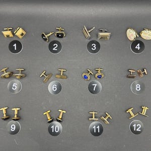 vintage cufflinks - Swank, Hickok, Hayward, unique designs, groomsmen gifts, French style