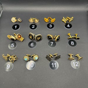 vintage cufflinks - Swank, Hickok, Hayward, unique designs, groomsmen gifts, French style