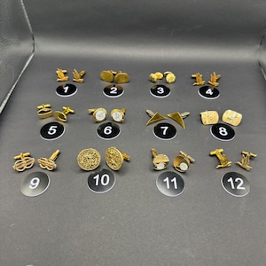 vintage cufflinks - Swank, Hickok, unique designs, groomsmen gifts, French style