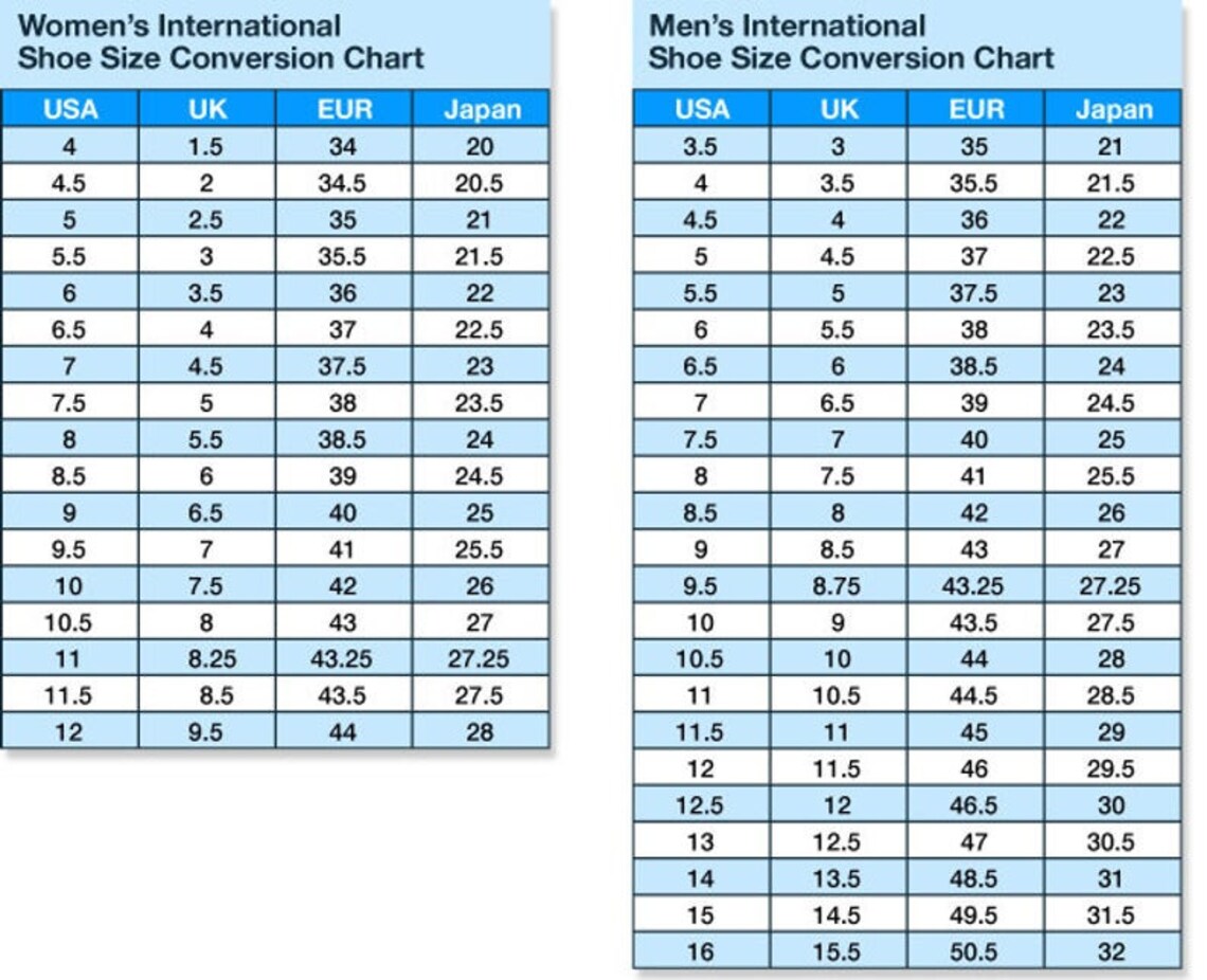old navy shoe size chart