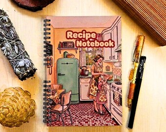 Mother to Daughter Handmade Cookbook - A5 Spiral Notebook Journal for Food Lovers