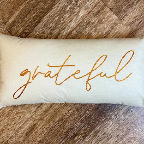 Grateful Pillow Etsy
