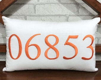 zip code pillows etsy