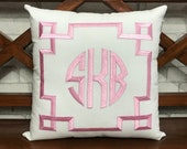 30 OFF Monogram Hand Embroidery Pillow Valentine Couple Dorm Decor Wedding Baby Birthday Pillow, Pillow Form Available In All Sizes