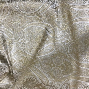 50% SALE Indian Brocade White and Gold Fabric Wedding Indian - Etsy