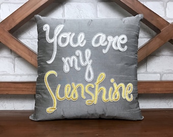 30% Off Sale You Are My Sunshine Pillow Personalized Mother's Day, Couple, Love, Valentine, Anniversary, Gift in All Sizes And colors