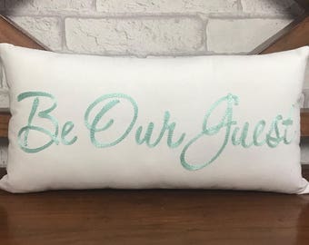 Be Our Guest Pillow Beauty And The Beast Throw Pillows Guest Etsy