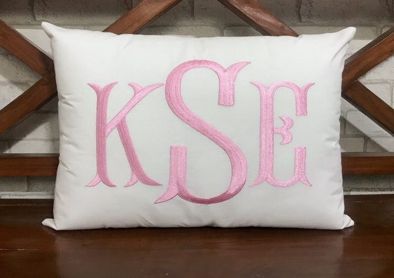 70% OFF Embroidered Monogram Pillow, Personalized gifts, Popular Right Now,  Dorm Decor, Christmas Gift, Housewarming Gift,Wedding Gift Ideas