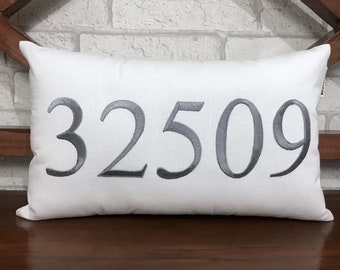 zip code pillows etsy