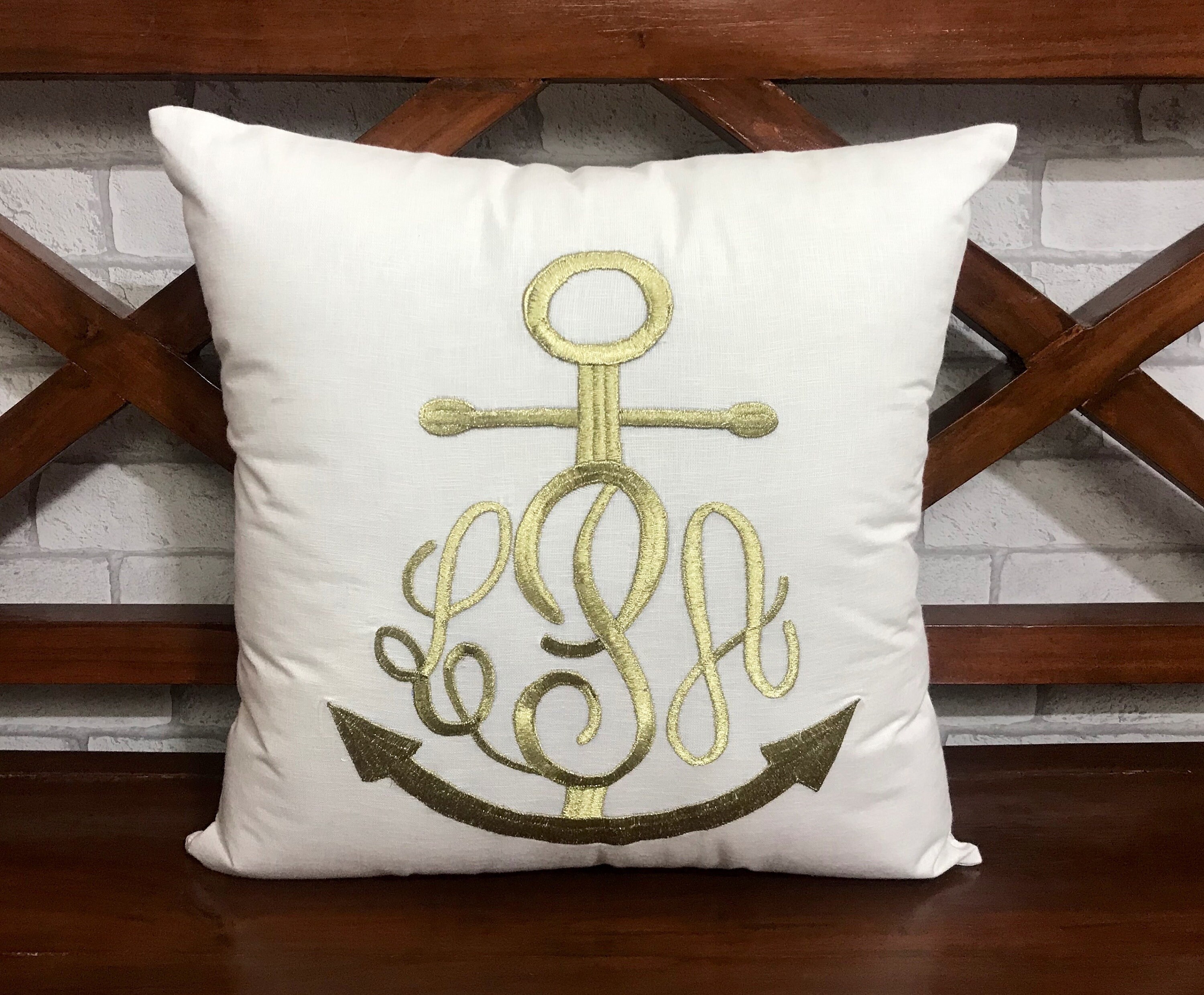 30% Off Monogram Pillow, Initial Name Letter Kids Room Decor, Dortoir, Cadeau de Couple, Mariage, d'