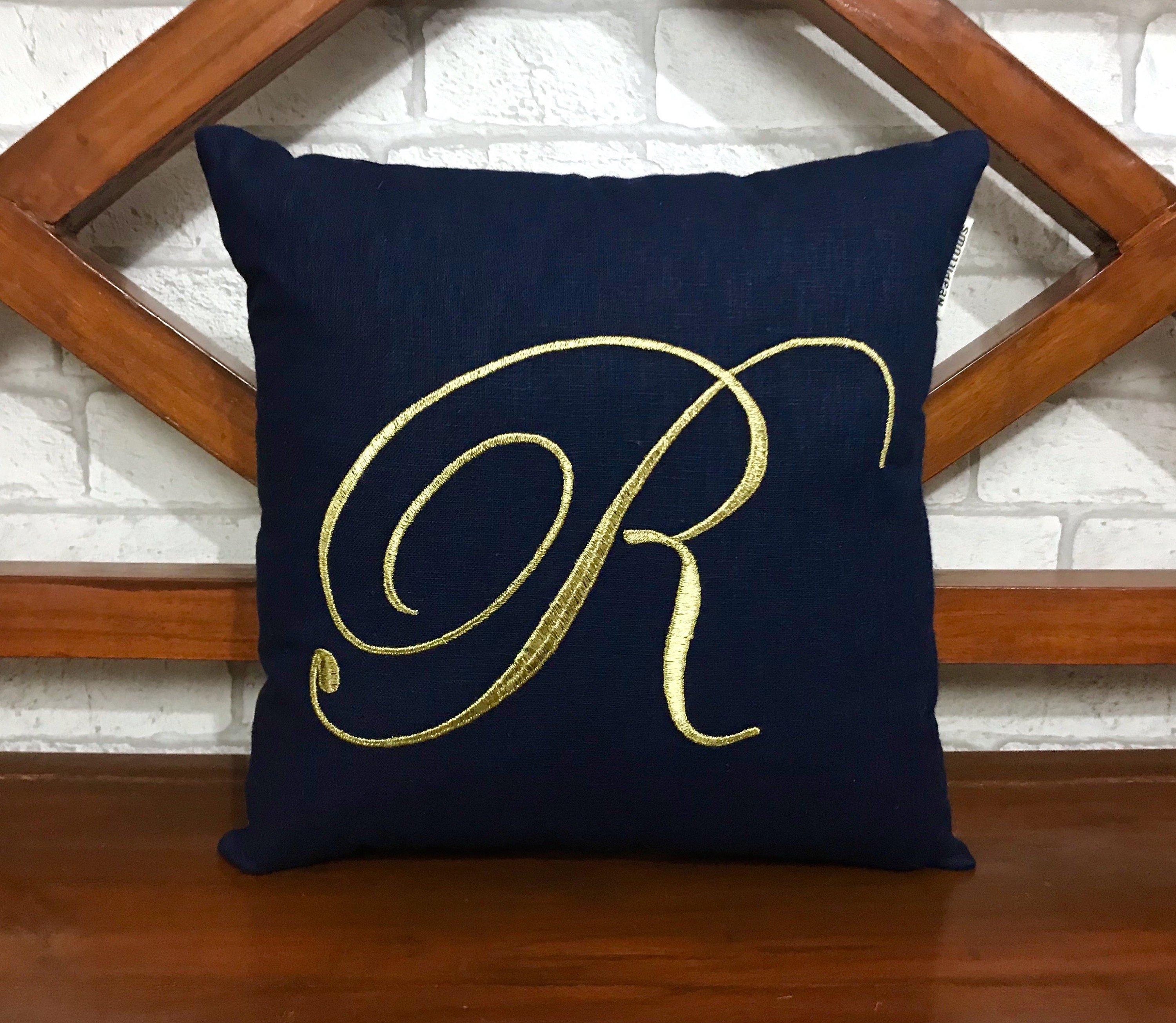 30% Vente Oreiller de Lettre Initiale, Décoratif, Personnalisé, Personnalisé, Décor Dortoir, Forme d