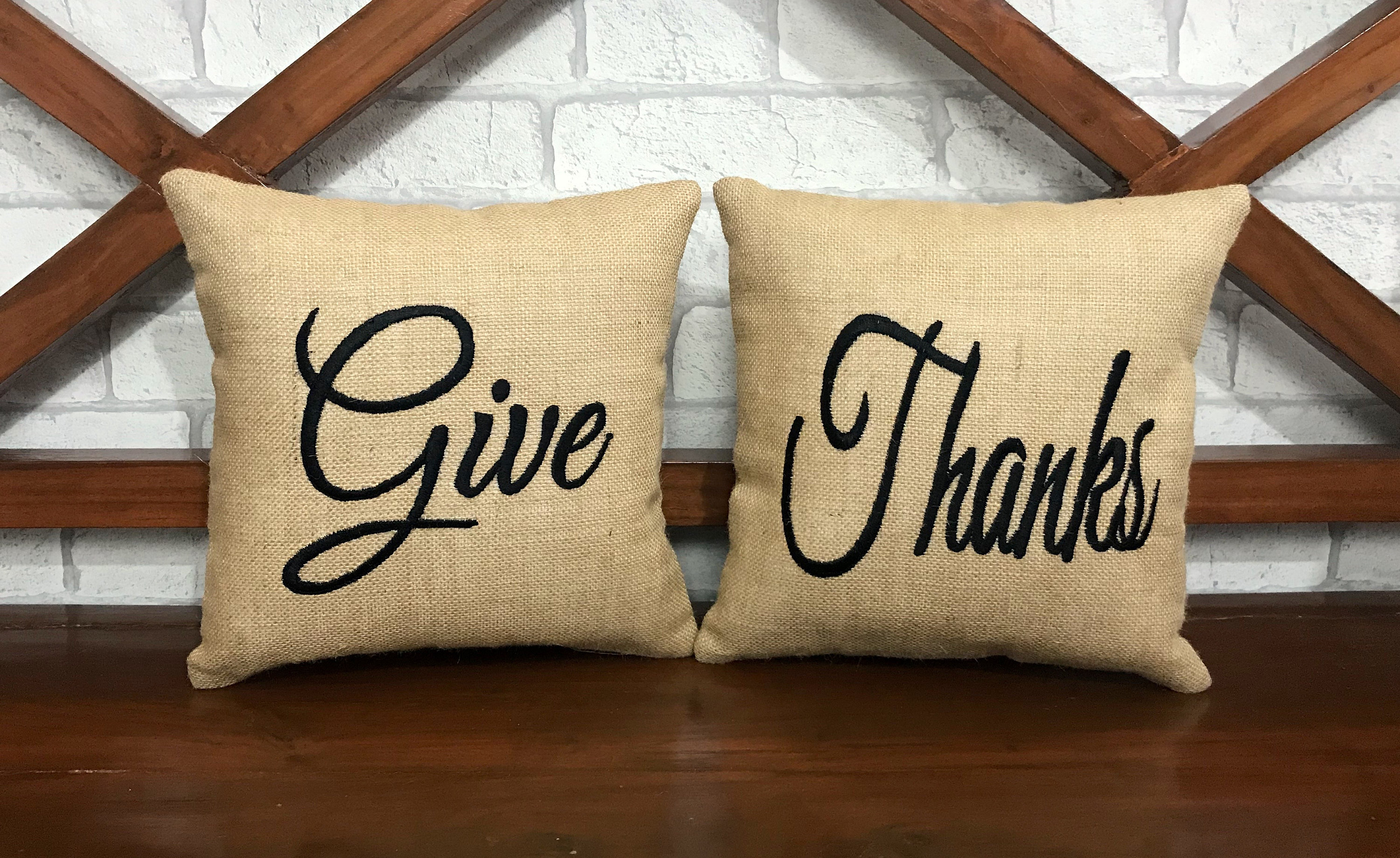 30% de Réduction Give Thanks Pillow Set, Décor d'automne, Décoration Thanksgiving, Cadeau Remercieme
