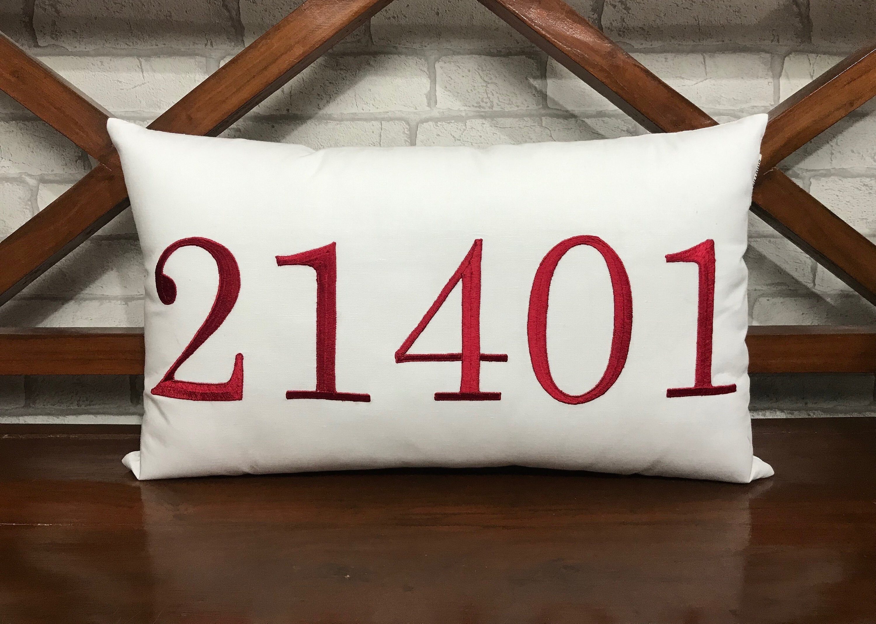 30% Outre Oreiller Lombaire - Oreiller de Code Postal, Décor à La Maison, Cadeau Mariage, d'engageme