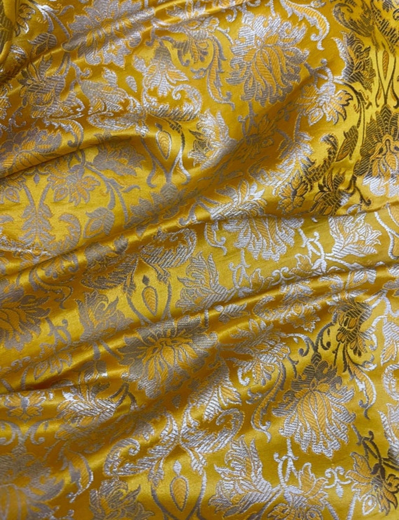 50% SALE Indian Brocade fabric Yellow And Gold Bridal Brocade Fabric NFAF305 Wedding Indian brocade Brocade fabric by the yard 50% SALE Indian Brocade fabric Yellow And Gold Bridal Brocade Fabric NFAF305 Wedding Indian brocade Brocade fabric by the yard