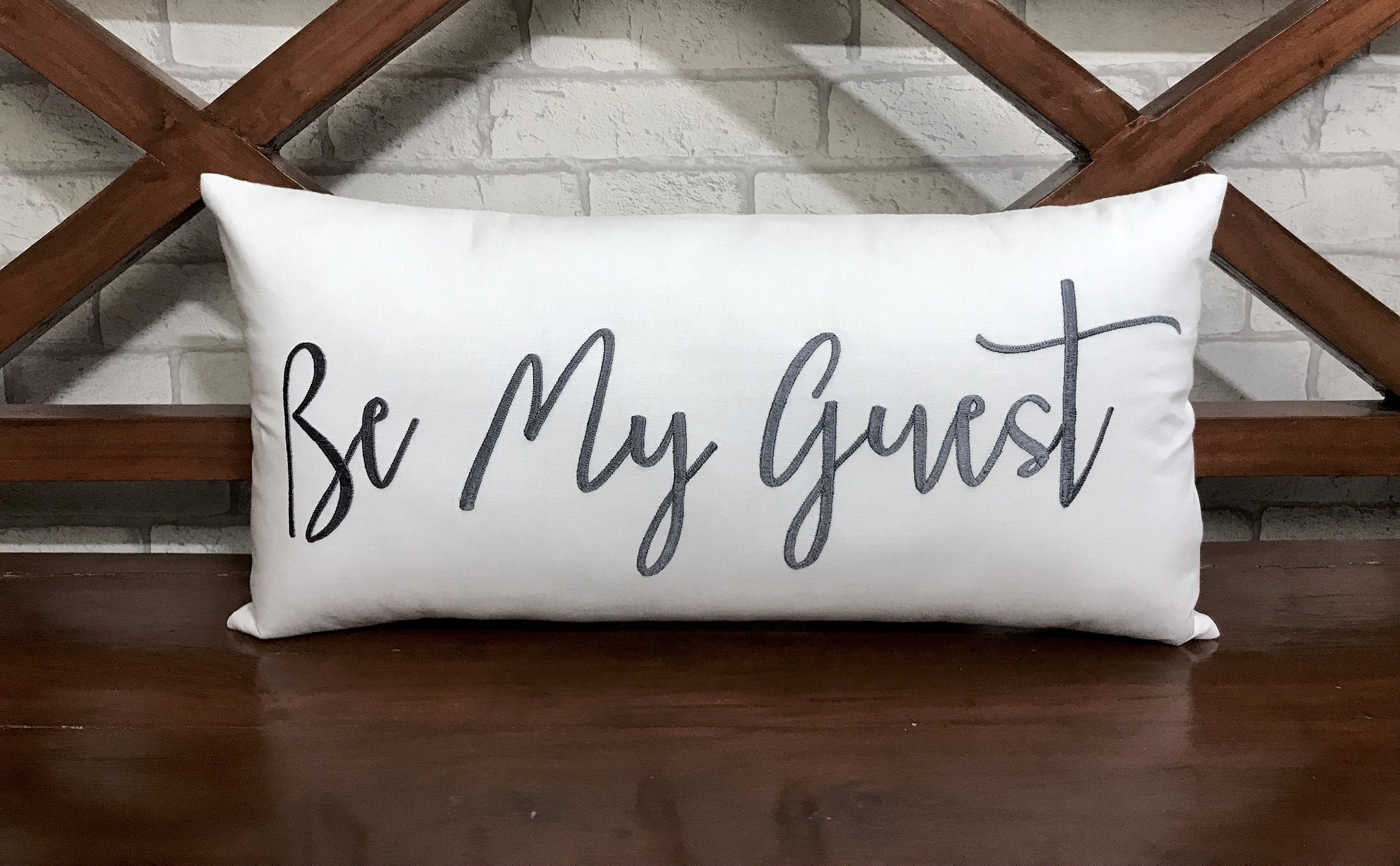 30% Off Be My Guest Pillow, Room Decor, Our Guest, Welcome Home, Wedding Christmas Party Decor in Al