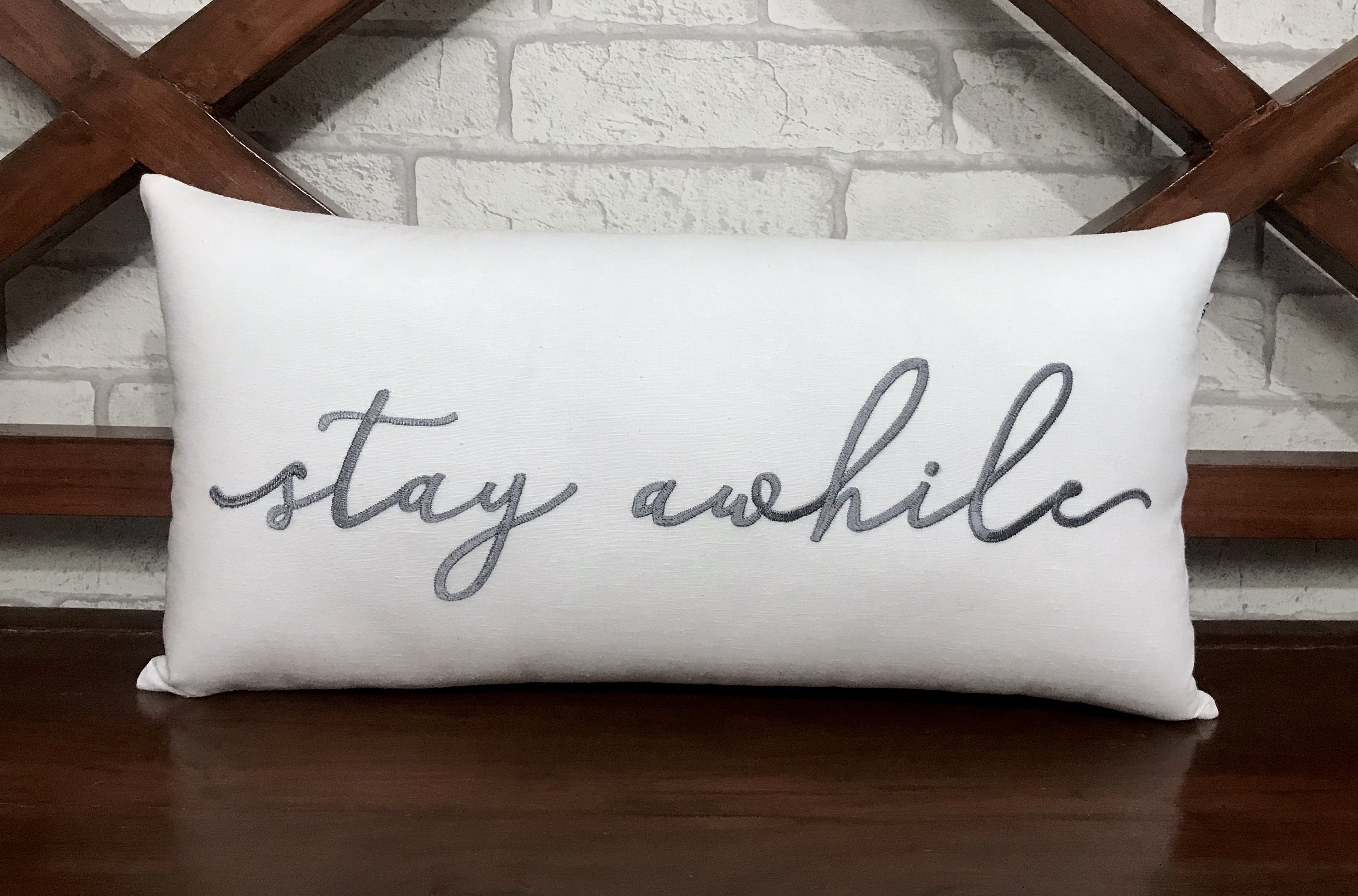 30% de Réduction sur Les | d'oreillers Restez Un Certain Temps Signez Décoration Salon Chambre Décor