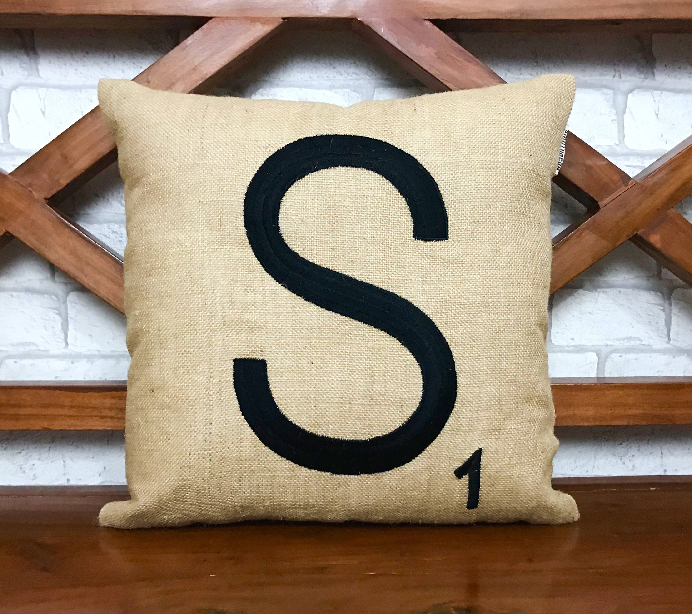 30% de Réduction sur La Vente Oreillers Scrabble, Oreiller Scrabble Tile Letter, Alphabet, Cadeaux d