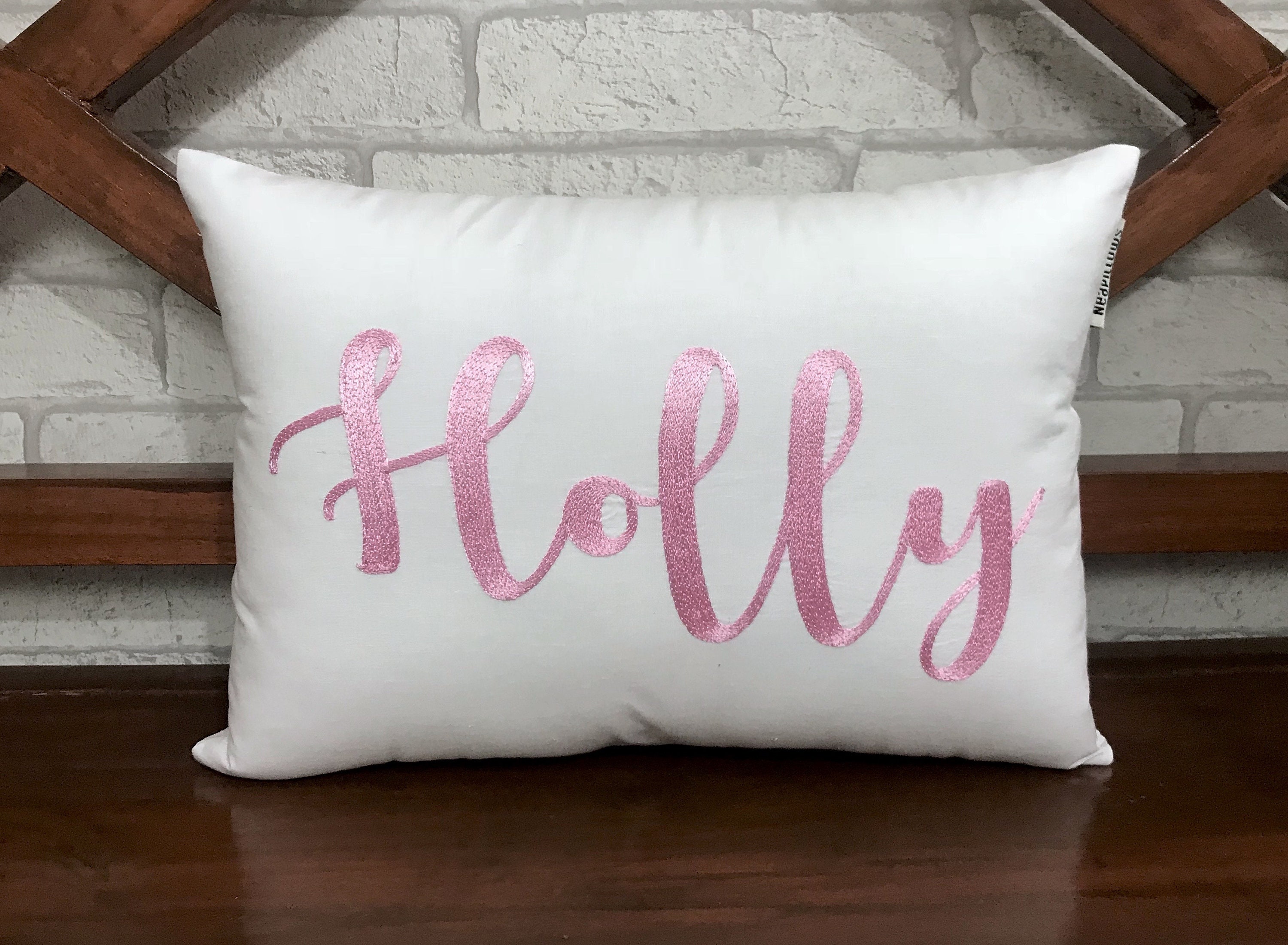 30 OFF Name Hand Embroidery Pillow Personalized Baby gift Etsy