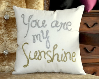 30% OFF Sale You Are My Sunshine Pillow Personalized Mother's Day, Love, Wedding, Valentine, Anniversary, Gift in All Sizes And Colors