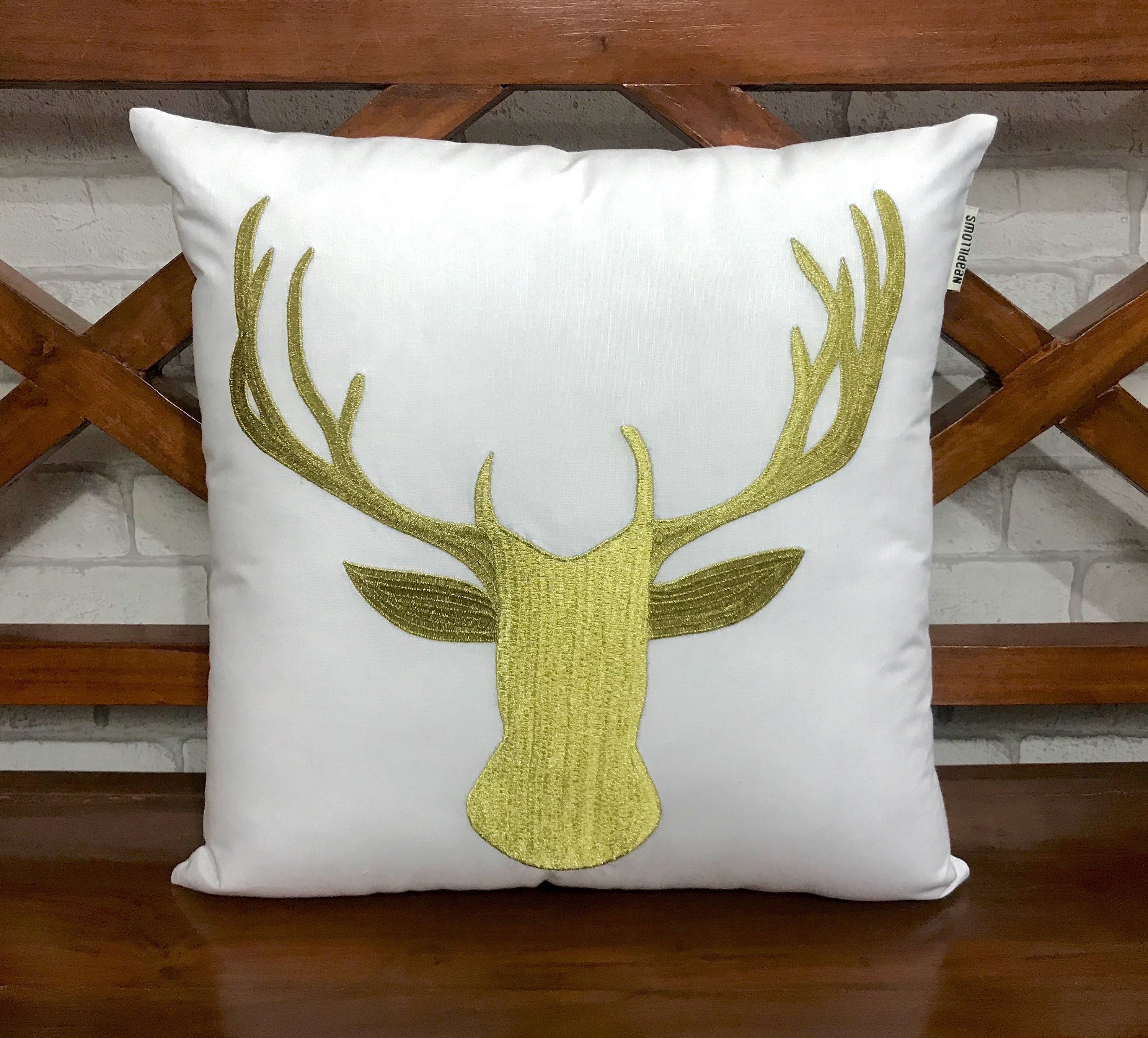 30% Vente Oreiller Tête de Renne, Décoration, Décoration Chalet, Intérieure, Cadeau, Forme d'oreille