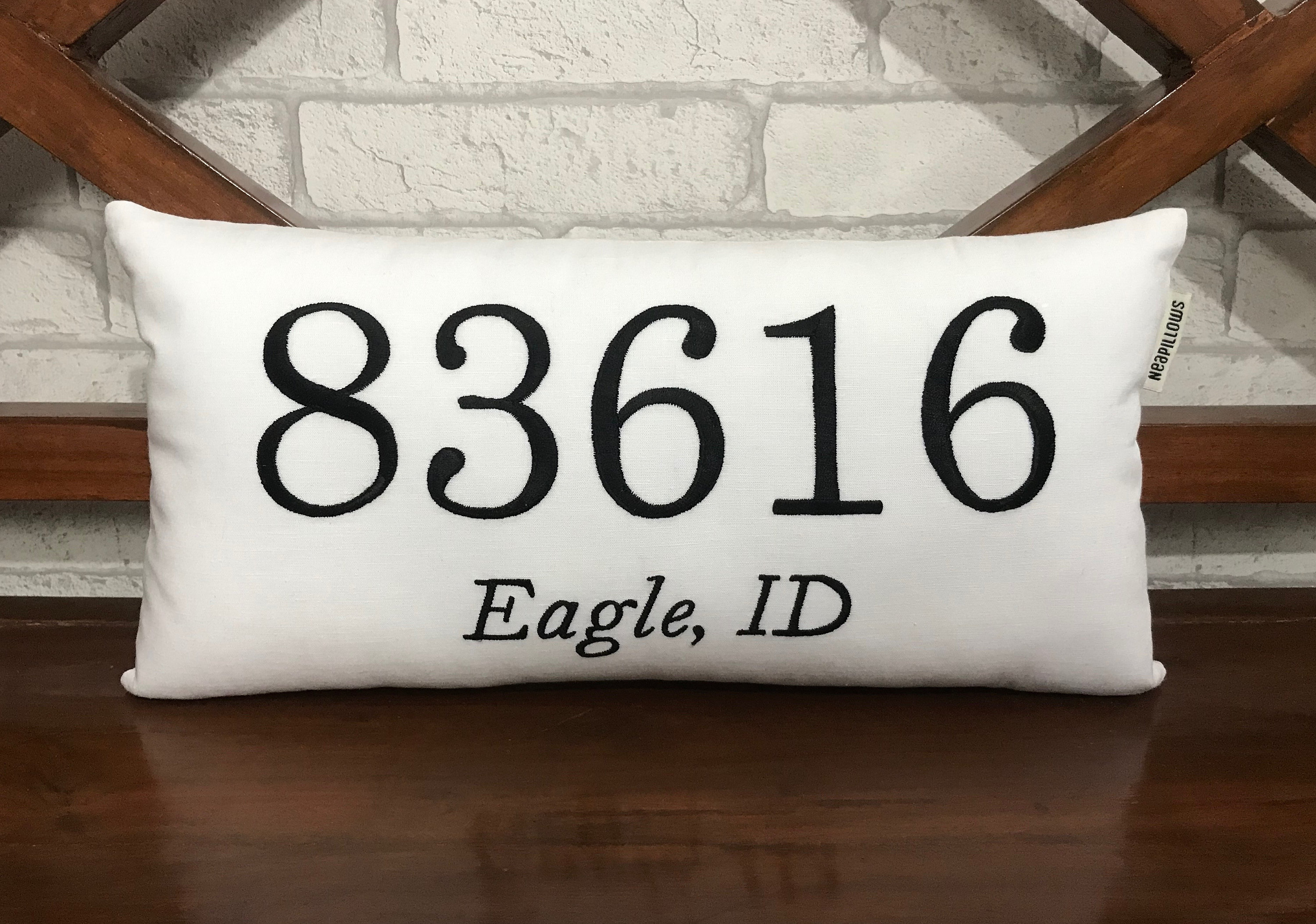 30% de Réduction sur L'oreiller Lombaire - Code Postal, Décoration Intérieure, Cadeau Mariage, Fianç