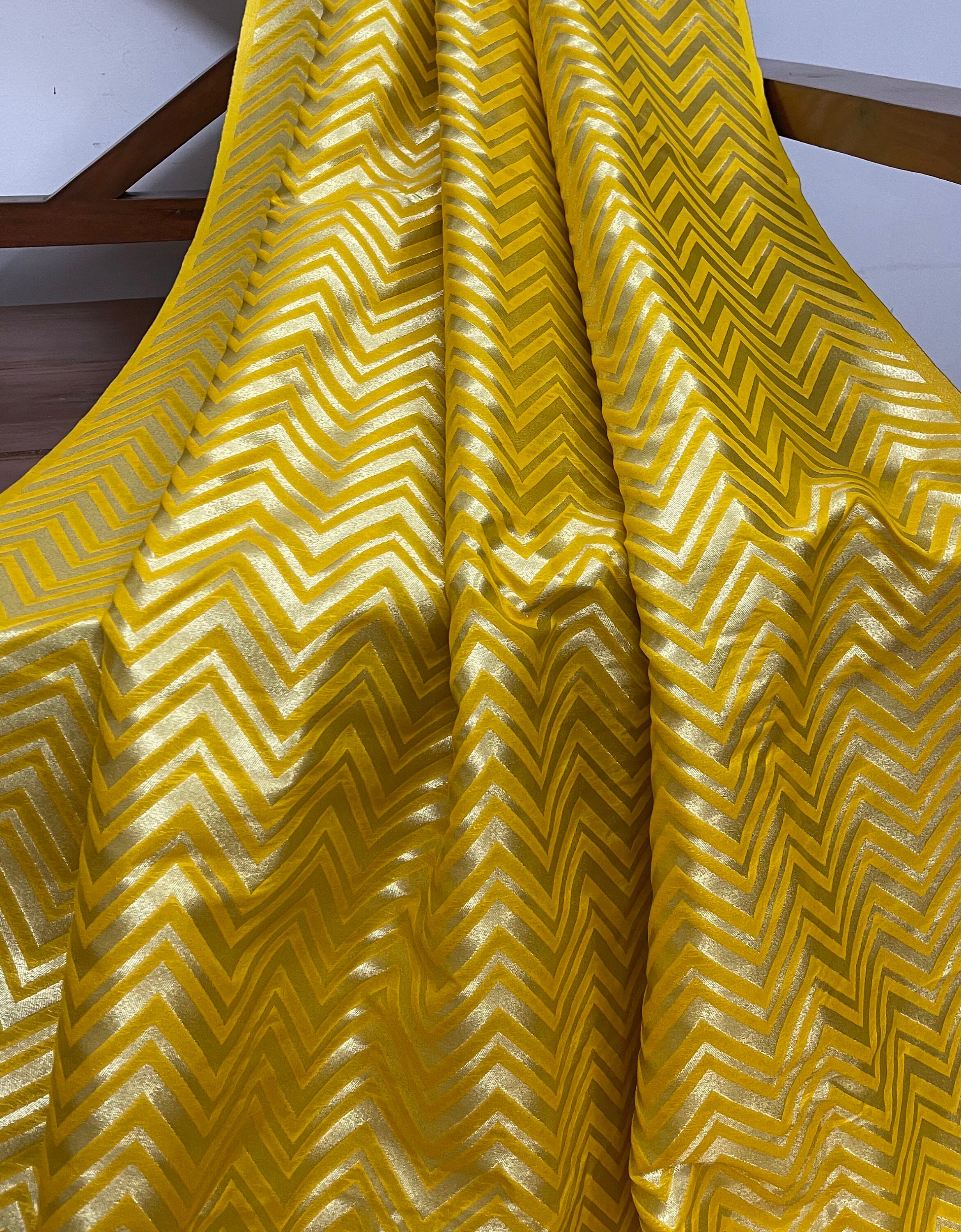 50% SALE Indian Brocade fabric Yellow And Gold Bridal Brocade Fabric NFAF305 Wedding Indian brocade Brocade fabric by the yard 50% SALE Indian Brocade fabric Yellow And Gold Bridal Brocade Fabric NFAF305 Wedding Indian brocade Brocade fabric by the yard