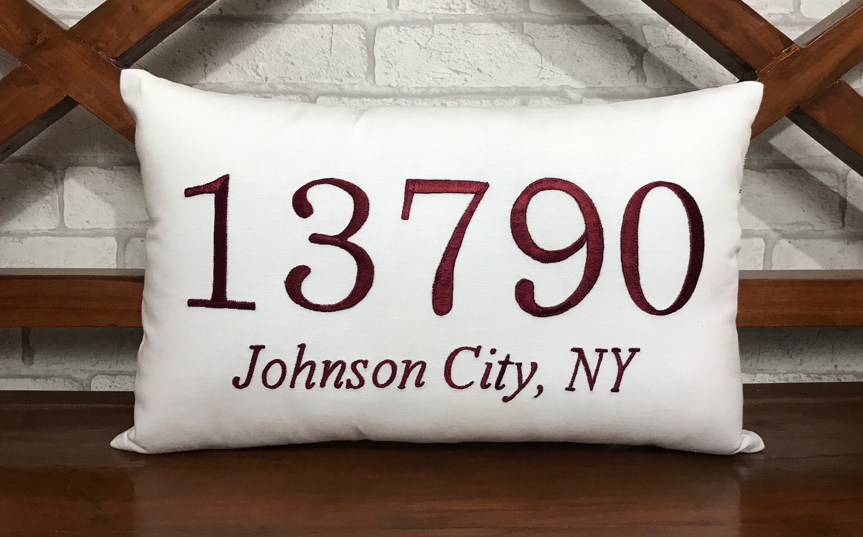30% Outre Oreiller Lombaire - Code Postal, Décor à La Maison, Cadeau de Mariage, Fiançailles, Crémai