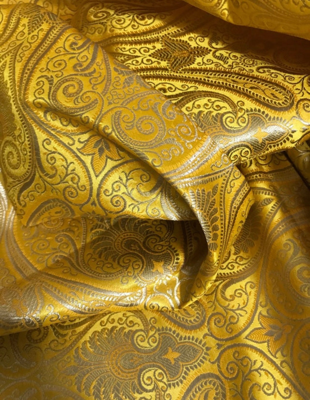 50% SALE Indian Brocade fabric Yellow And Gold Bridal Brocade Fabric NFAF305 Wedding Indian brocade Brocade fabric by the yard 50% SALE Indian Brocade fabric Yellow And Gold Bridal Brocade Fabric NFAF305 Wedding Indian brocade Brocade fabric by the yard