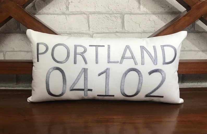 Zip Code Pillow Area Code Pillow Housewarming Gift Etsy UK