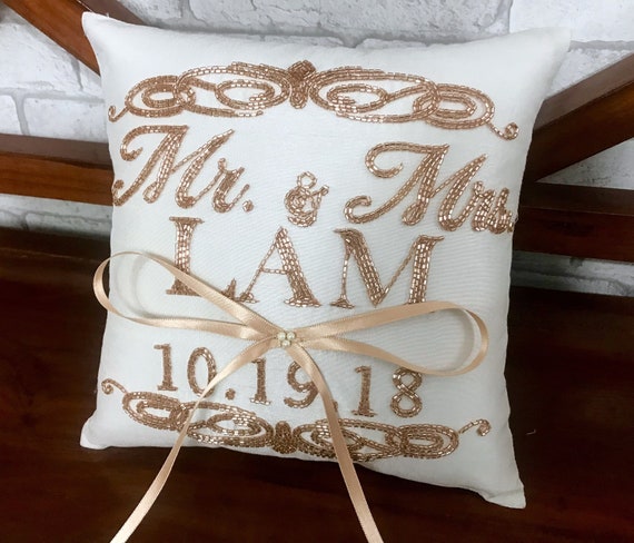 Monogram sequin pillow cheap
