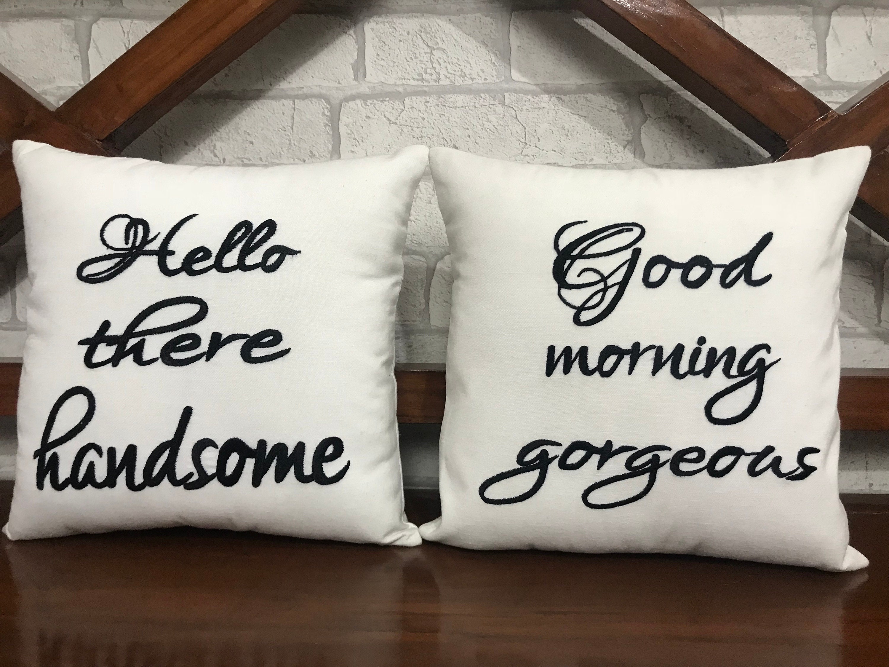 50% de Réduction sur Sa Vente d'ensemble d'oreillers, Bonjour Il Beau Magnifique Coussin Couple Anni