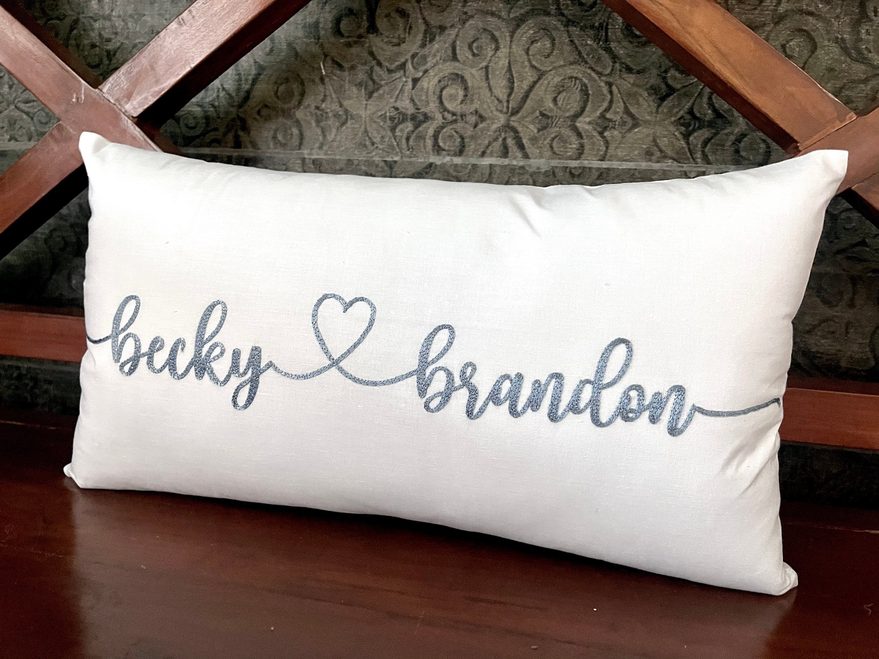 30% de Réduction sur L'oreiller Couple, Oreiller Date Mariage, Le Sien et Sien, M. mme, Cadeaux d'an