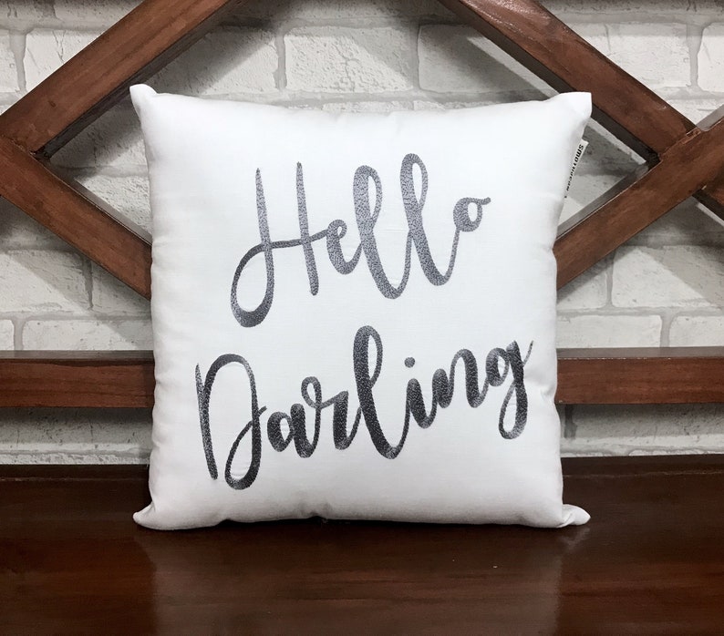 Kids Room Decor,Gift For bride 30/% OFF Hello Darling Pillow Couple Gift,Valentine Gift,Wedding Gift,Gift For Her,Birthday Gift All Sizes