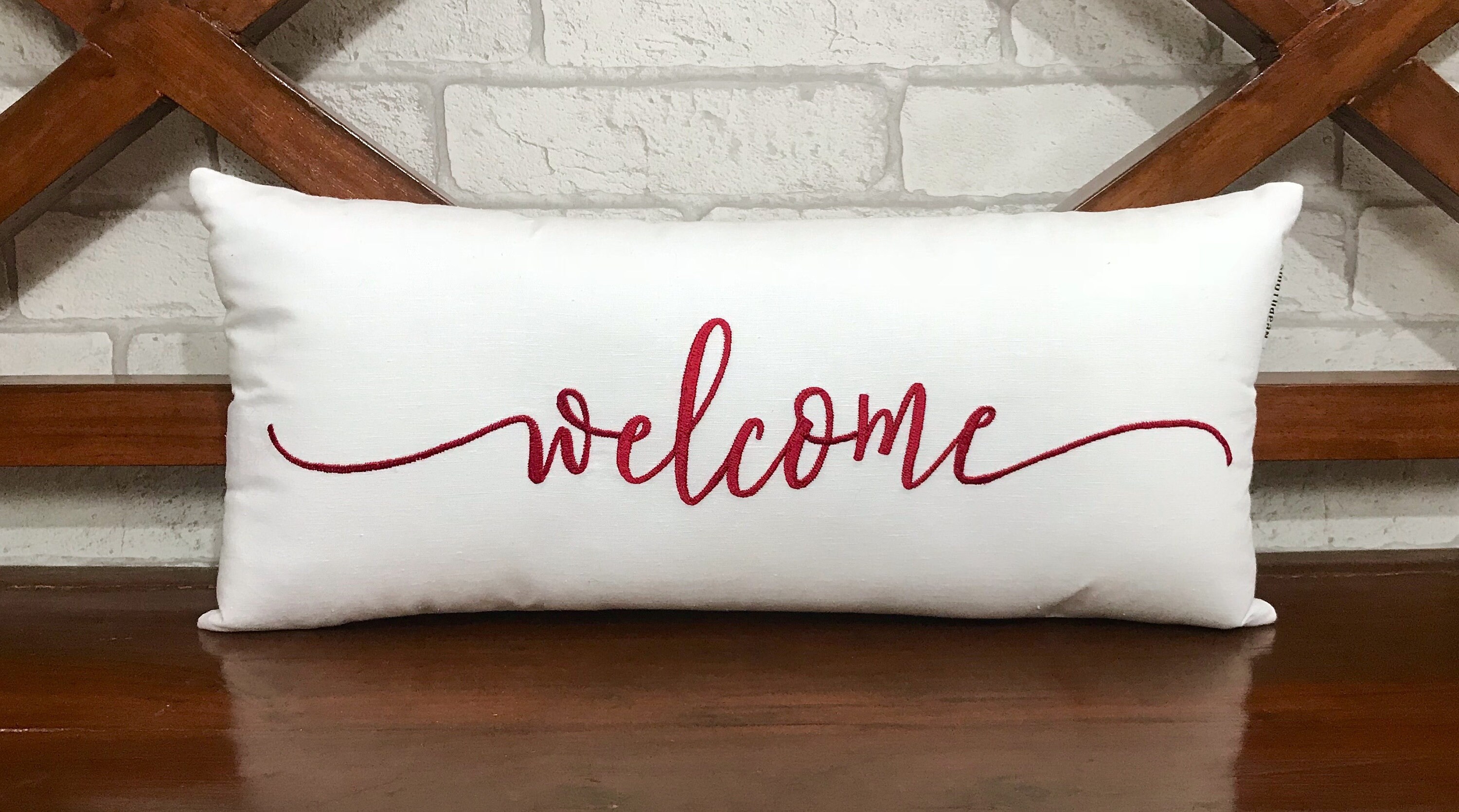 30% Off Welcome Guest Pillow, Brod Guest Room Decor, Sign, Farmhouse Decor, Housewarming Gift, Rusti