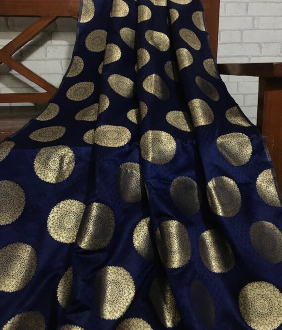 Navy 2024 brocade fabric