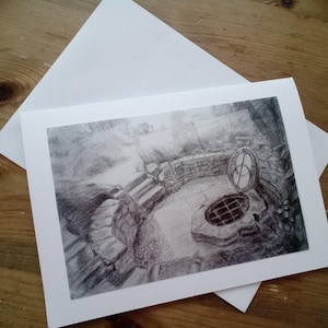 Calice Eh bien, Glastonbury. Carte de voeux.