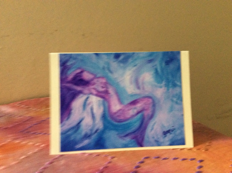 Water Elemental From my original oil painting. Folded Greeting Card 6x4 Blank for your own message
