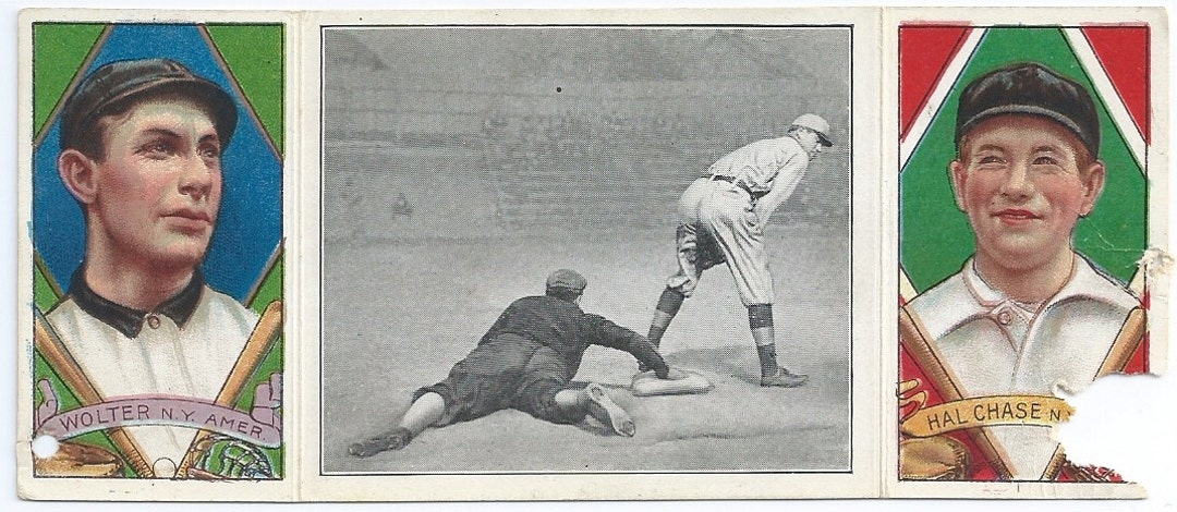 1912 Hassan Triple Folder (T202) H. Chase H. Wolter Chase Gets